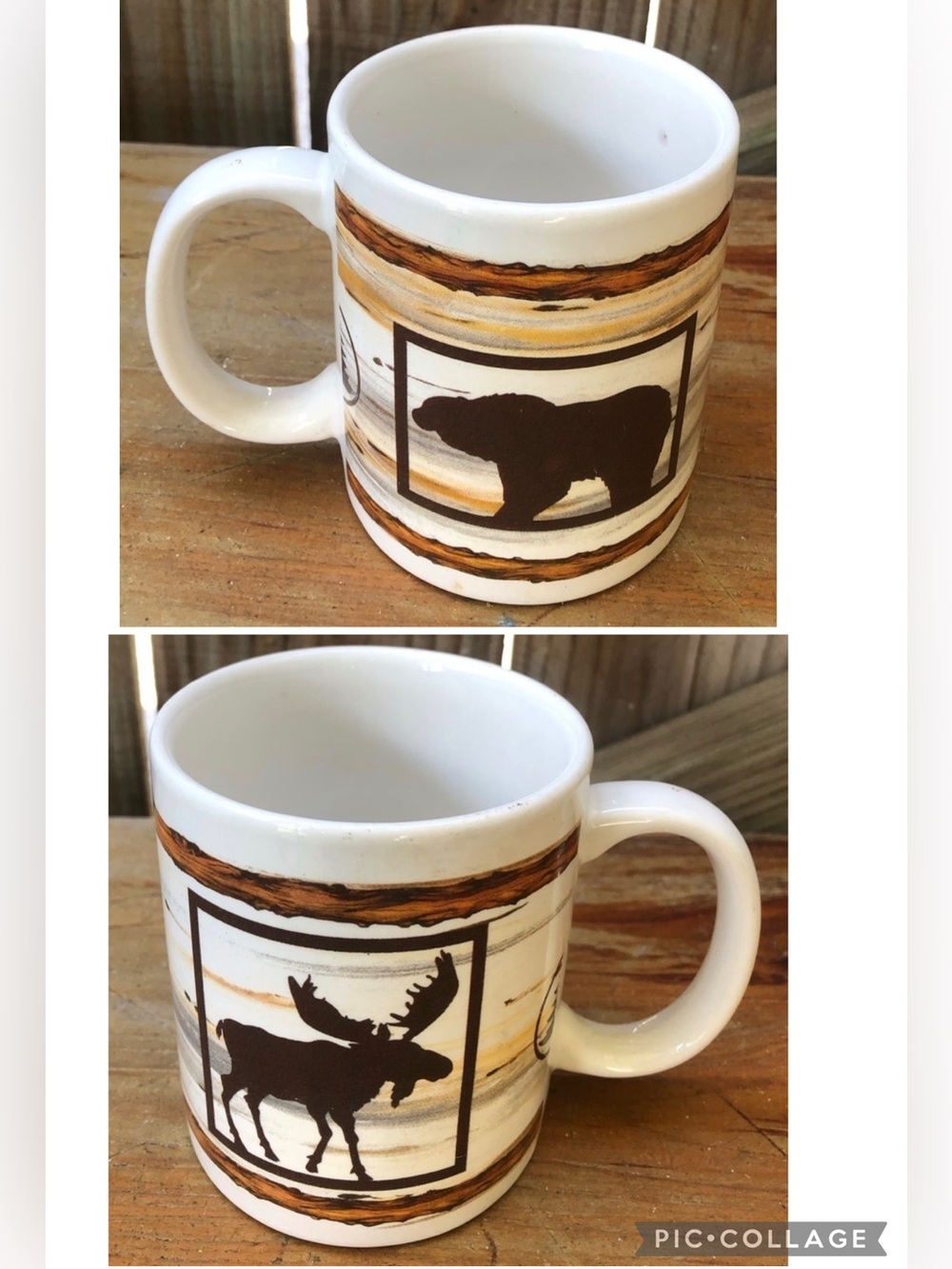 Houston Harvest Moose Bear Forrest Rustic 12oz Coffee Mug
